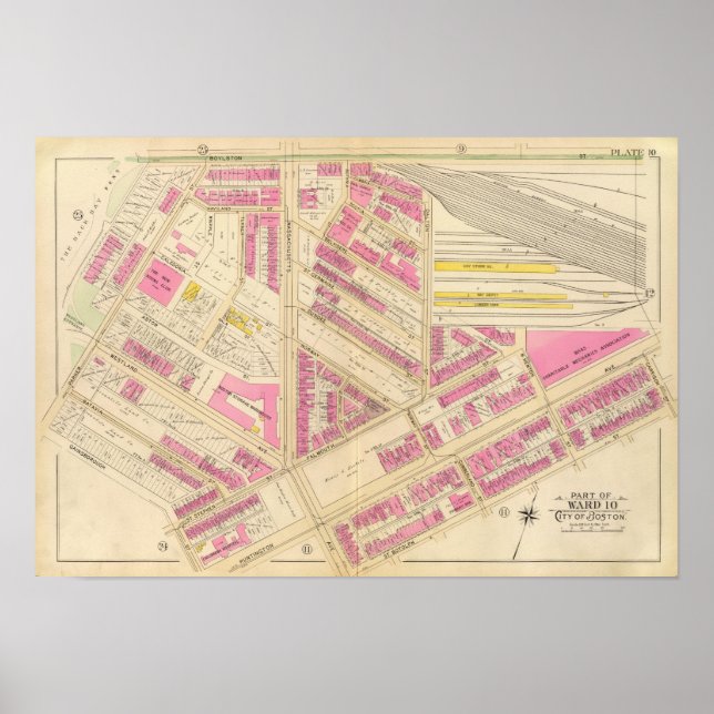 Map of Boston 4 Poster (Front)
