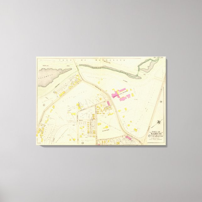 Map of Boston 8 Canvas Print (Front)