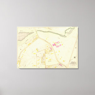 Map of Boston 8 Canvas Print