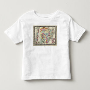 Map Of Brazil, Bolivia, Paraguay, And Uruguay Toddler T-Shirt