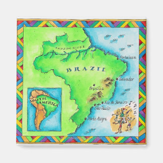Map of Brazil Magnet