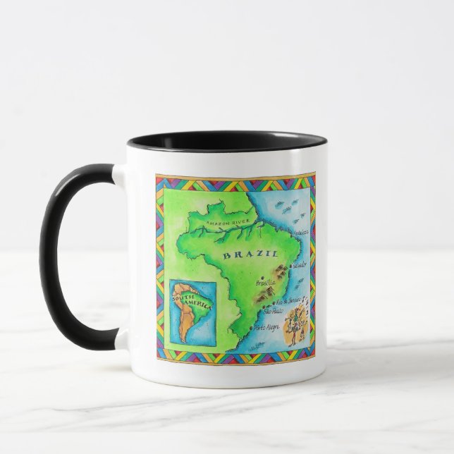 Map of Brazil Mug (Left)
