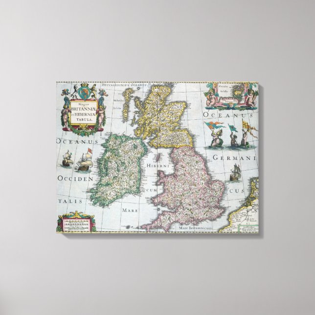 Map of Britain, 1631 Canvas Print (Front)