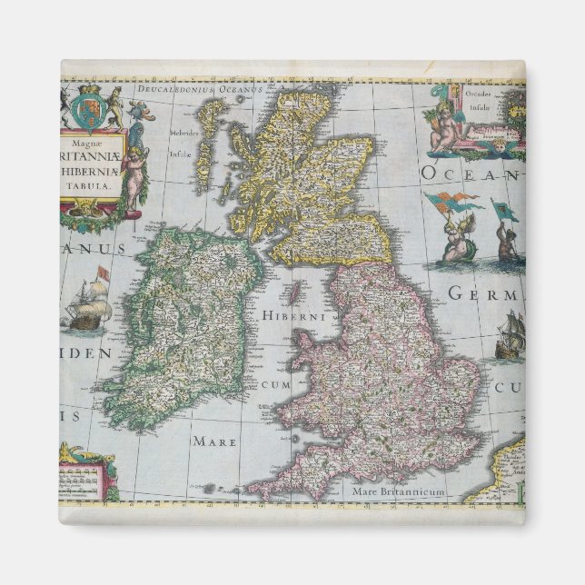 Map of Britain, 1631 Magnet (Front)