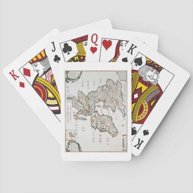 Map of Britain and Ireland, published Paris 1640 ( Playing Cards (Back)