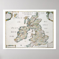 Map of Britain and Ireland, published Paris 1640 (
