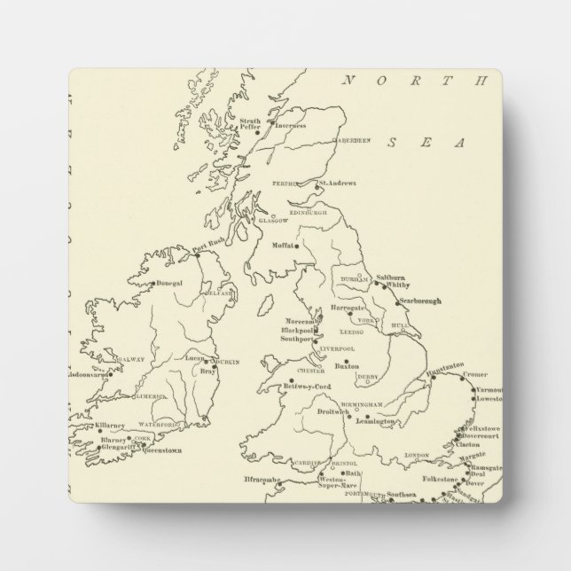 Map of Britain | Health Resorts Plaque (Front)
