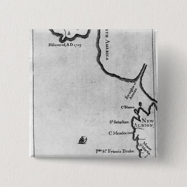 Map of Brobdingnag 15 Cm Square Badge (Front)