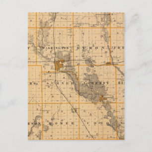 Map of Buchanan County, State of Iowa Postcard