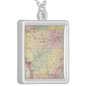 Map of Buffalo County and Village of Alma Silver Plated Necklace (Front Left)