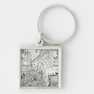 Map of Caernarvon, 1616 Key Ring