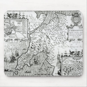 Map of Caernarvon, 1616 Mouse Pad