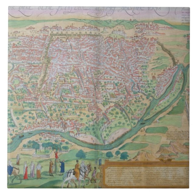 Map of Cairo, from 'Civitates Orbis Terrarum' by G Tile (Front)