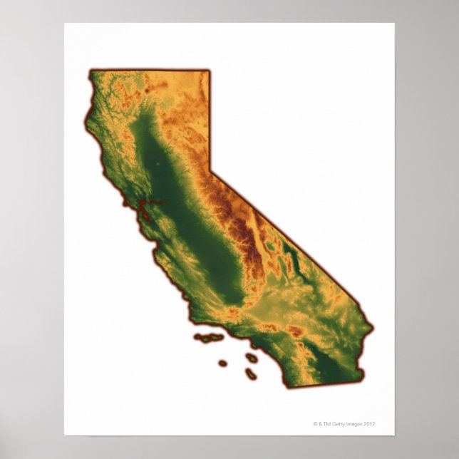 Map of California 2 Poster (Front)