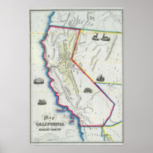 Map of California 2 Poster