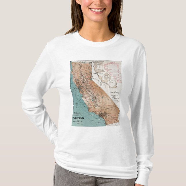 Map of California 2 T-Shirt (Front)