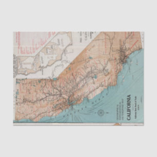 Map of California 2 Tissue Paper