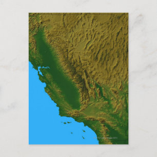 Map of California and Nevada 2 Postcard