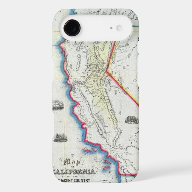 Map of California Case-Mate iPhone Case (Back)