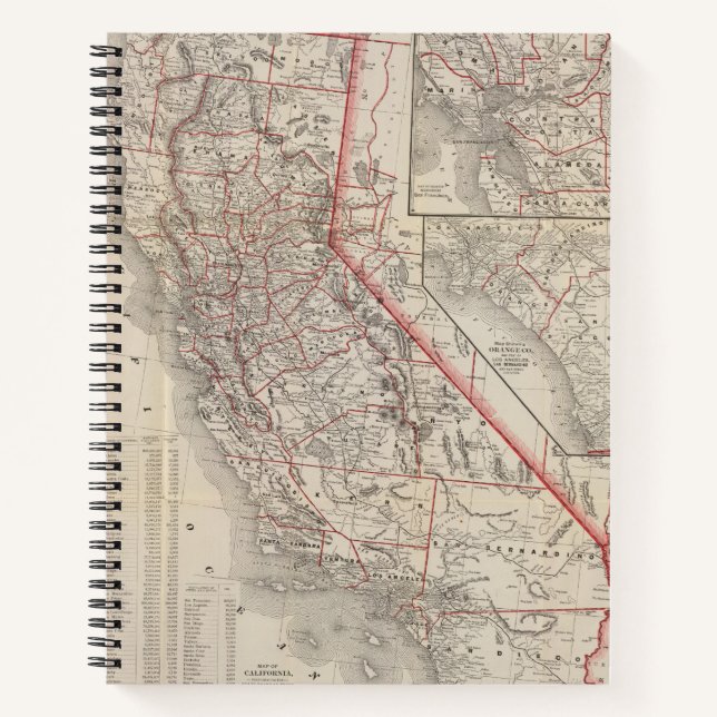 Map of California Notebook (Front)