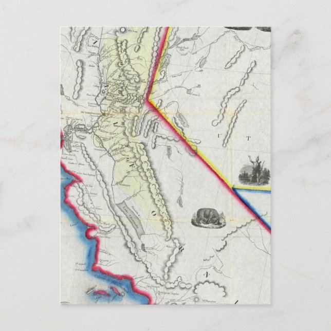 Map of California Postcard (Front)