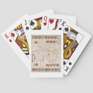 Map of Cambridgeshire, published Amsterdam c.1647- Playing Cards