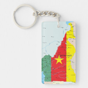 Map Of Cameroon Keychain