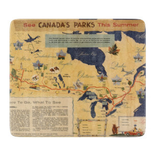 Map of Canada - Canada's Parks Cutting Board
