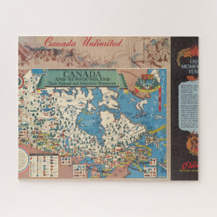 Map of Canada - Natural and Industrial Resources Jigsaw Puzzle