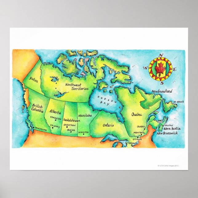 Map of Canada Poster (Front)