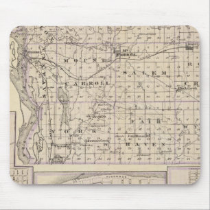 Map of Carroll County, Mt Carroll Mouse Pad