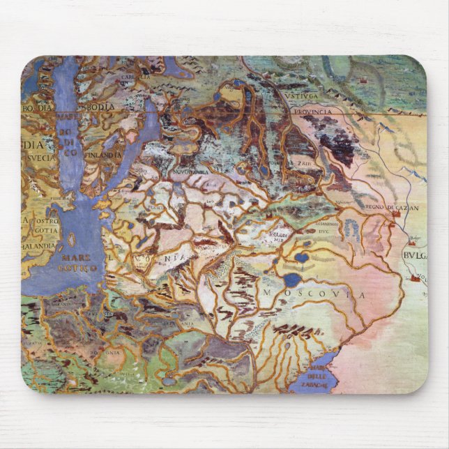 Map of Central Europe Mouse Pad (Front)