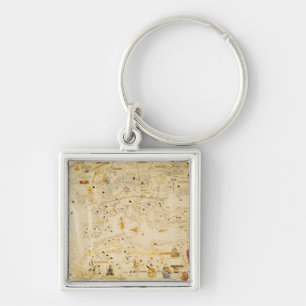 Map of Charles V, Map of Mecia Key Ring