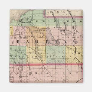 Map of Charlevoix and Antrim counties, Michigan Magnet