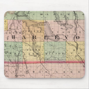 Map of Charlevoix and Antrim counties, Michigan Mouse Pad