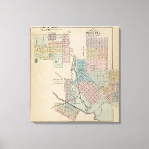 Map of Chatfield, Map of Caledonia, Minn Canvas Print