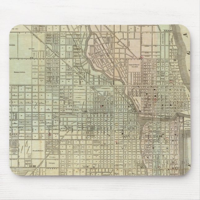 Map Of Chicago Mouse Pad (Front)