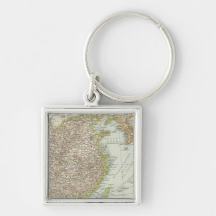 Map of China and Japan Key Ring