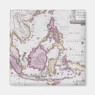 Map of China & Indonesia   1710 Magnet