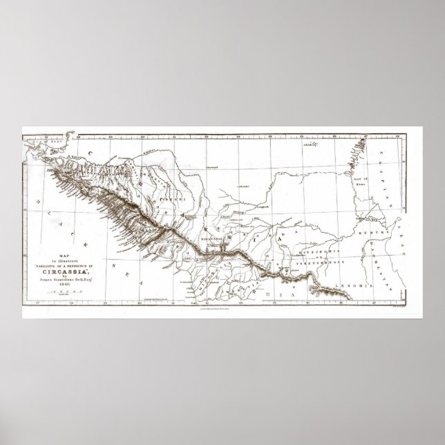 map of CIRCASSIA1840 Poster (Front)