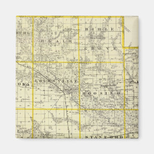 Map of Clay County, Flora and Louisville Magnet