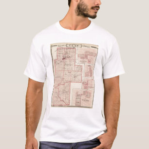Map of Clay County with Staunton, Harmony T-Shirt