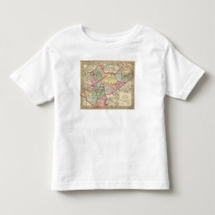 Map of Clay, Webster, Nicholas, Fayette counties Toddler T-Shirt