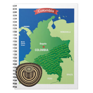 Map of Colombia Notebook