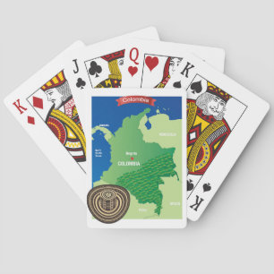 Map of Colombia Playing Cards