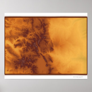 Map of Colorado 2 Poster