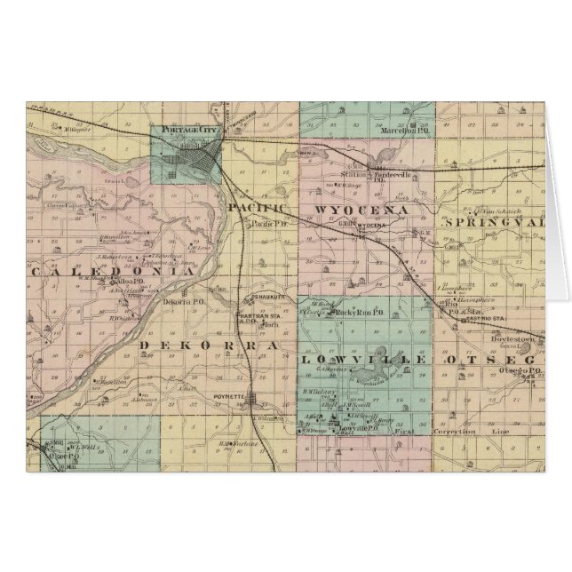 Map of Columbia County, State of Wisconsin (Front Horizontal)