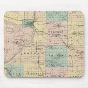 Map of Columbia County, State of Wisconsin Mouse Pad