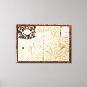 Map of Concarneau Canvas Print