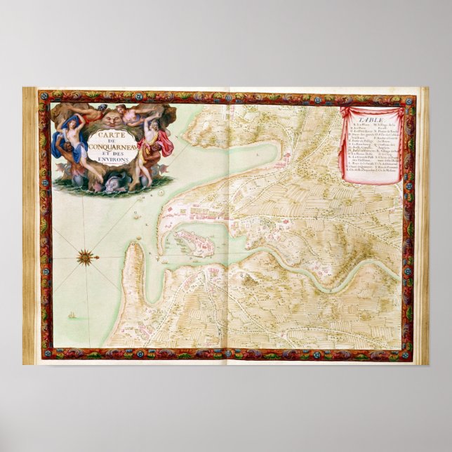 Map of Concarneau Poster (Front)